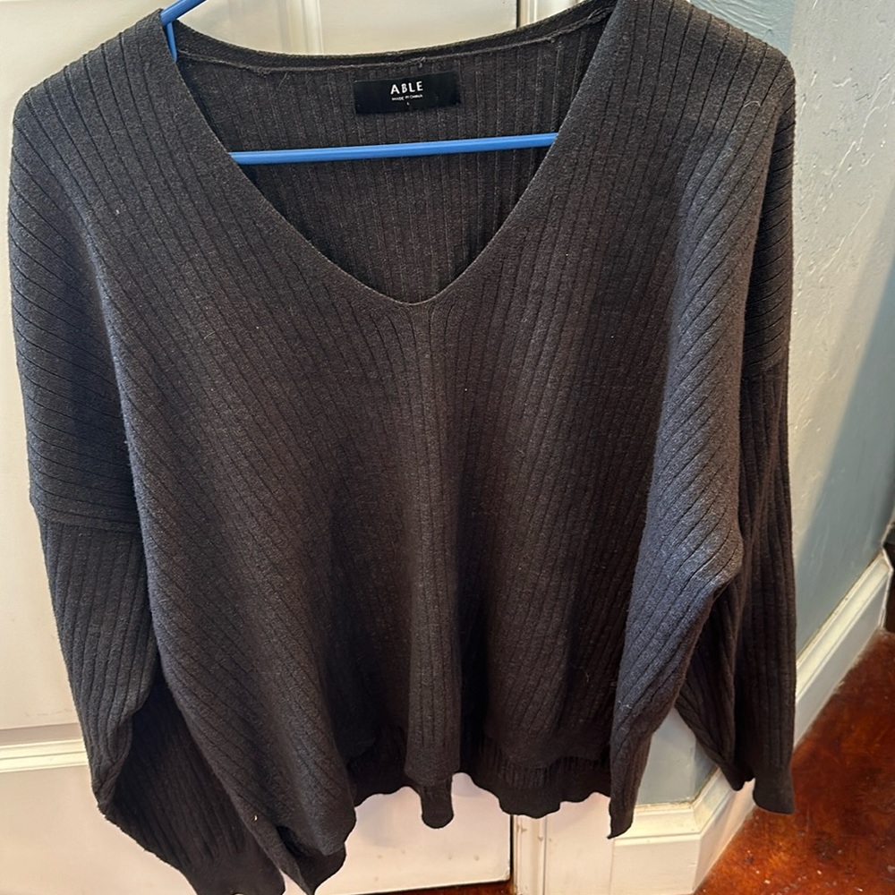 Able ribbed neck sweater